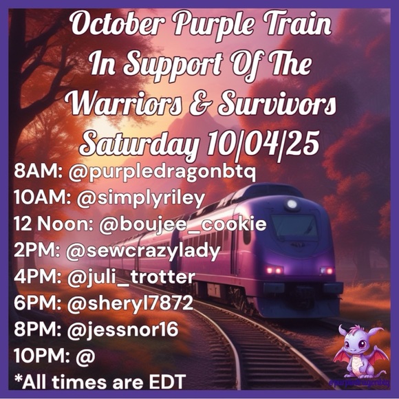 Follow The Purple Train On 10/04/25 - Picture 1 of 3